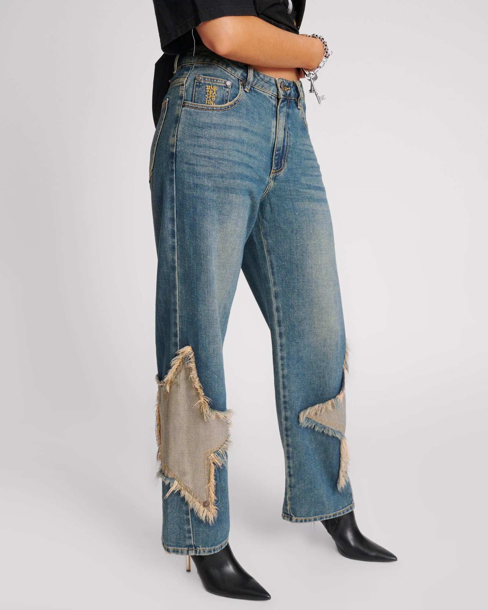 Jackson Mid Waist Wide Leg Denim Jeans - Memphis Star - Image 5