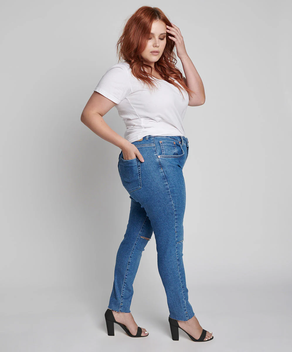 Freebirds Ii High Waist Stretch Skinny Denim Jeans - Miami Blue - Image 3
