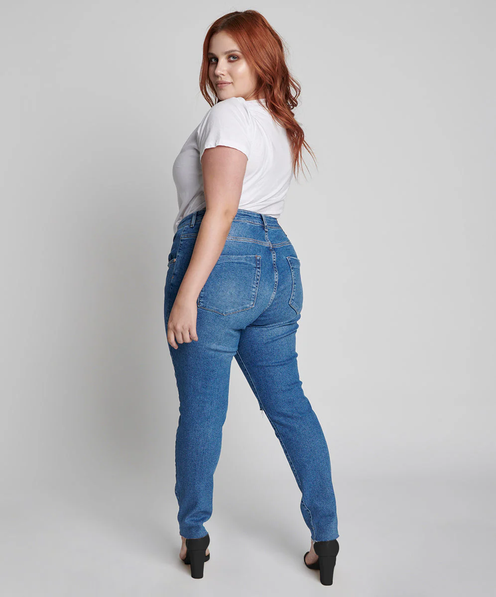 Freebirds Ii High Waist Stretch Skinny Denim Jeans - Miami Blue - Image 4