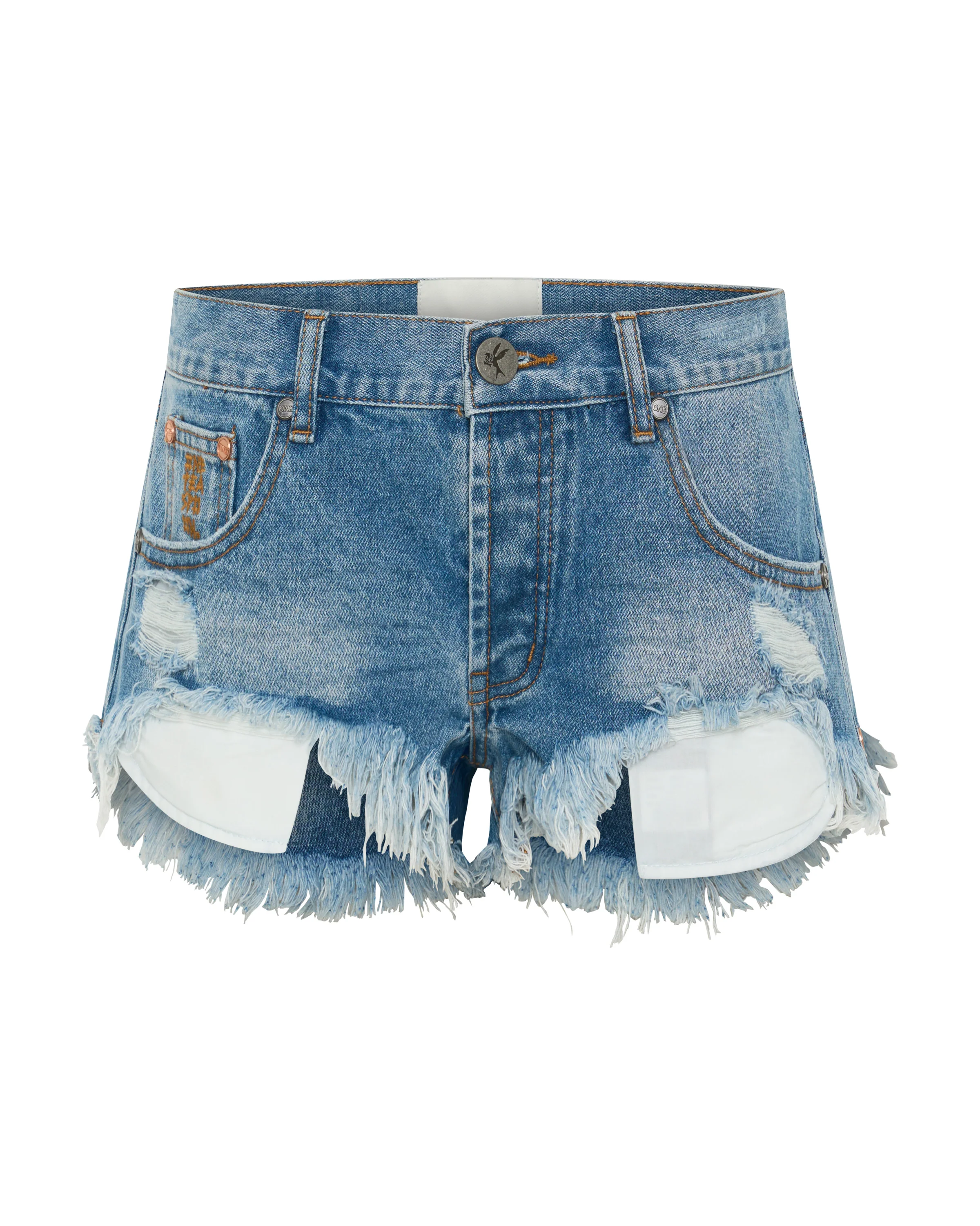 Micro Dukes Low Waist Mini Denim Shorts - Image 8
