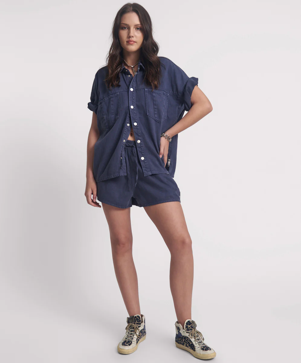 MIDNIGHT DRIFT SHORT SLEEVE DENIM SHIRT - Image 5