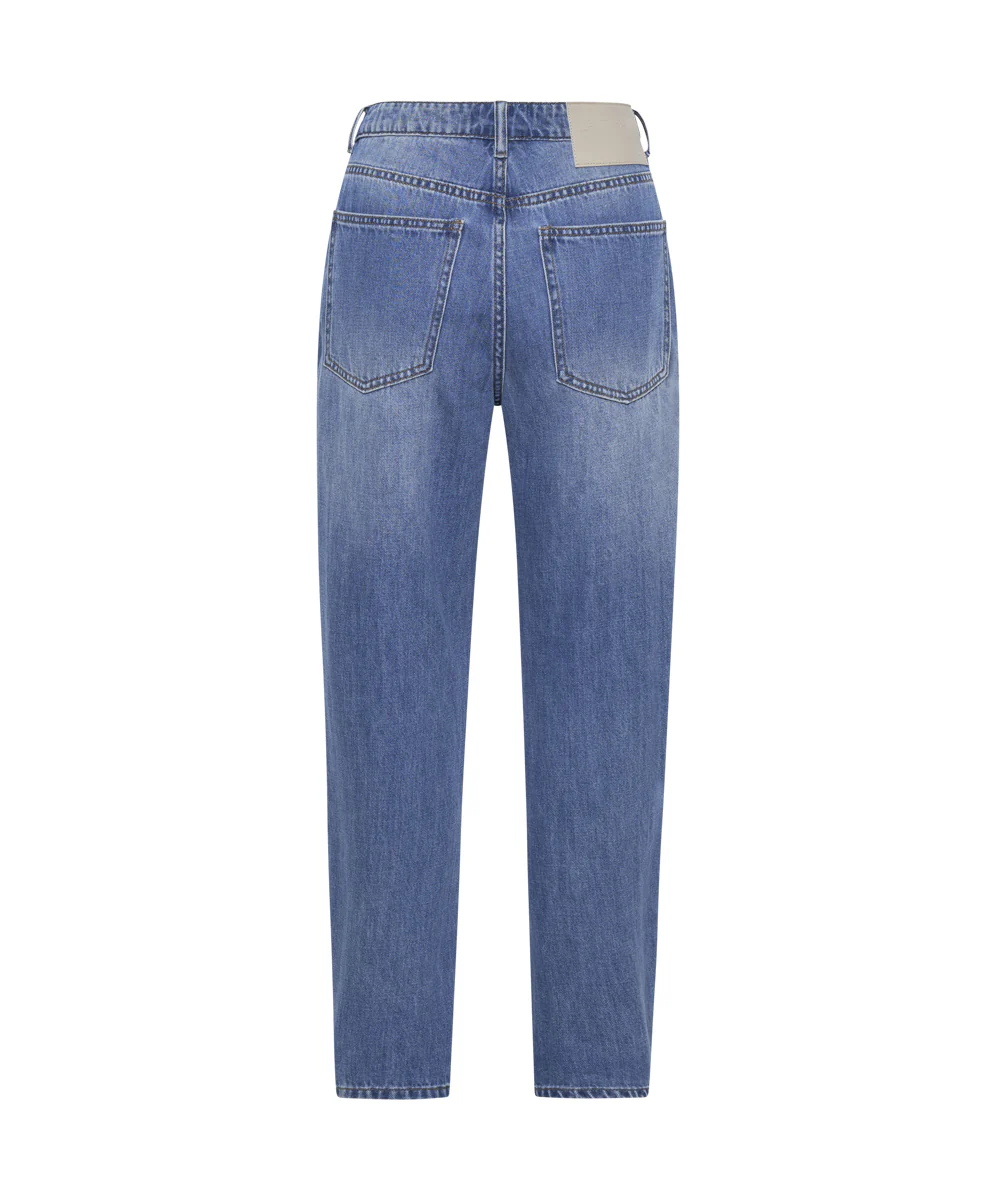 Saints Low Waist Boyfriend Denim Jeans - Midtown Blue - Image 7