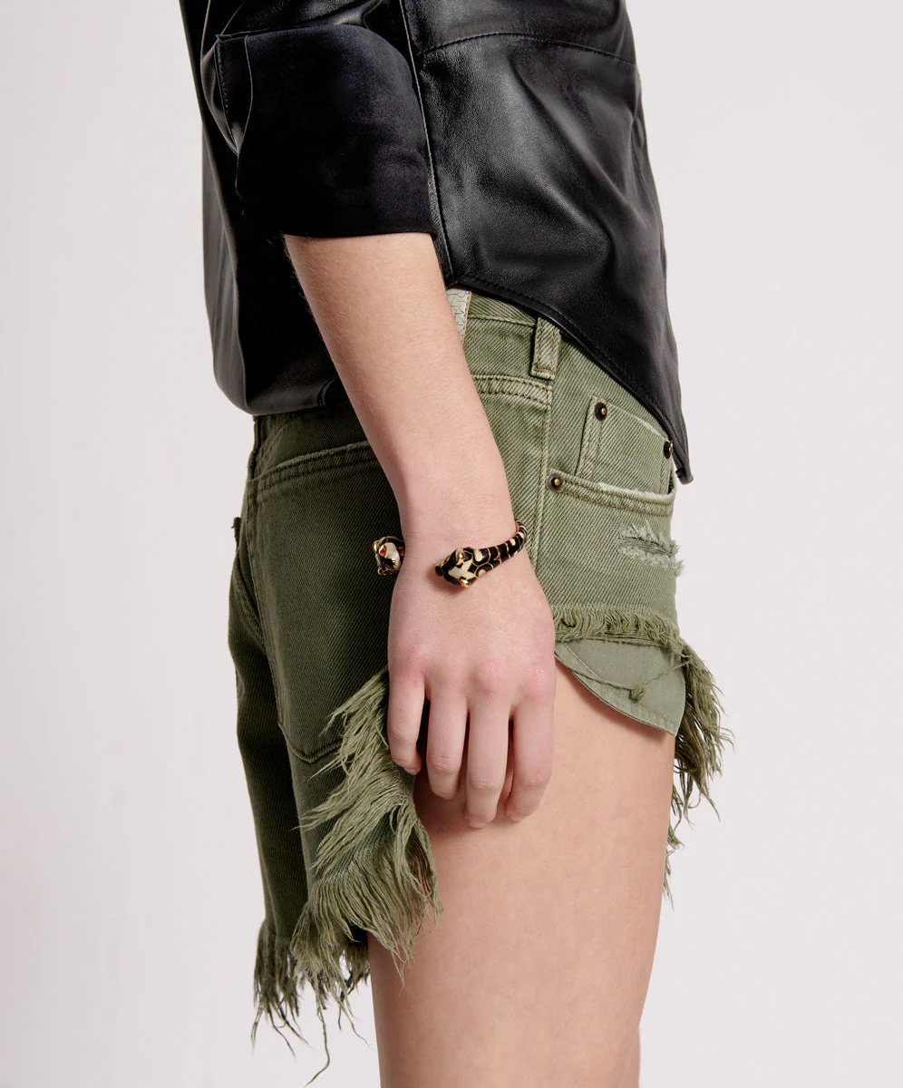 Rollers Low Waist Denim Shorts - Military Khaki - Image 5