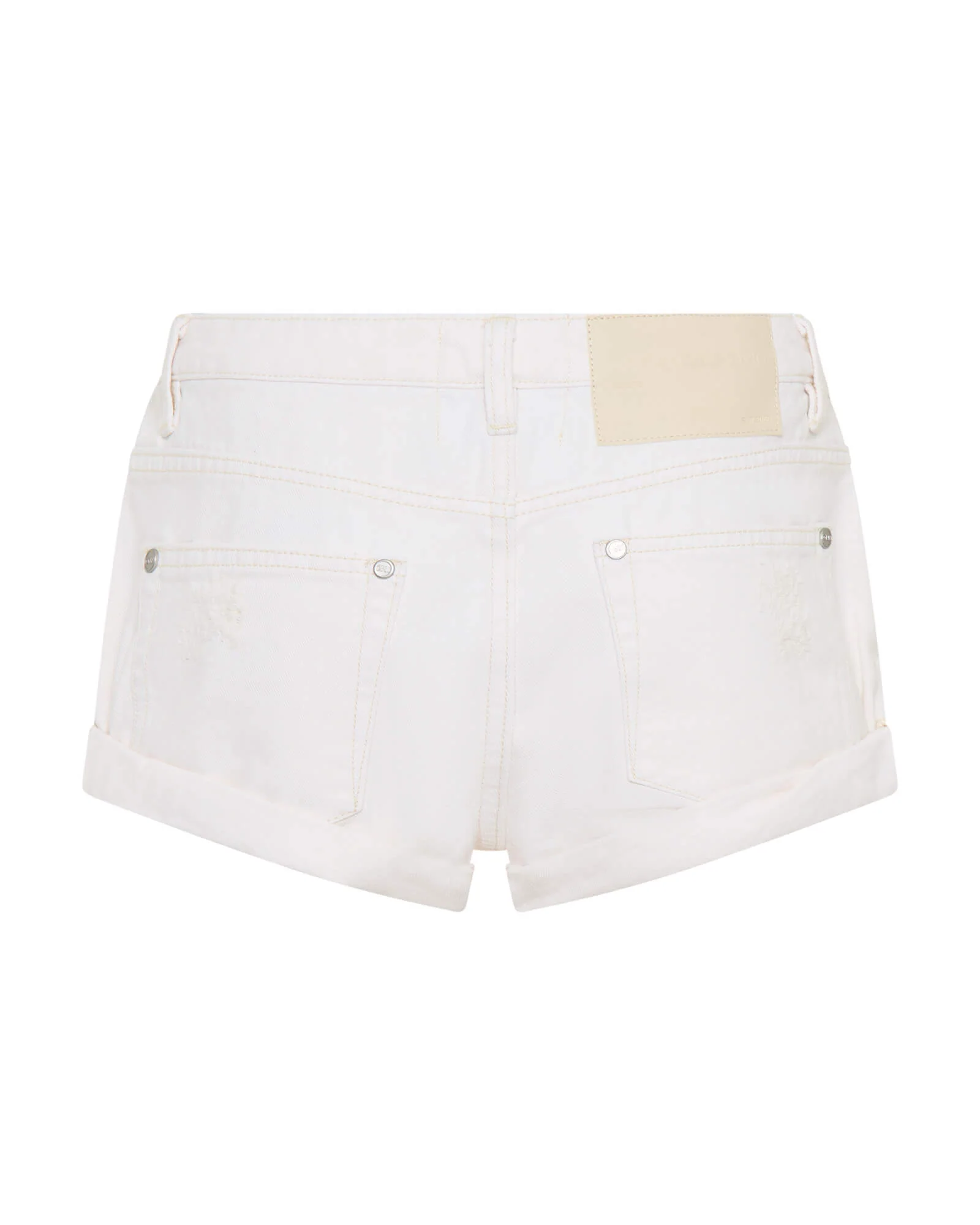 Bandits Low Waist Denim Shorts - Milk White - Image 11