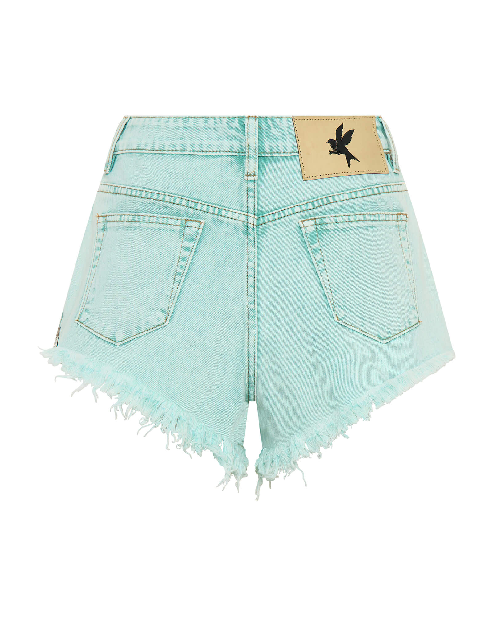 Renegades High Waist Denim Shorts - Mint - Image 9