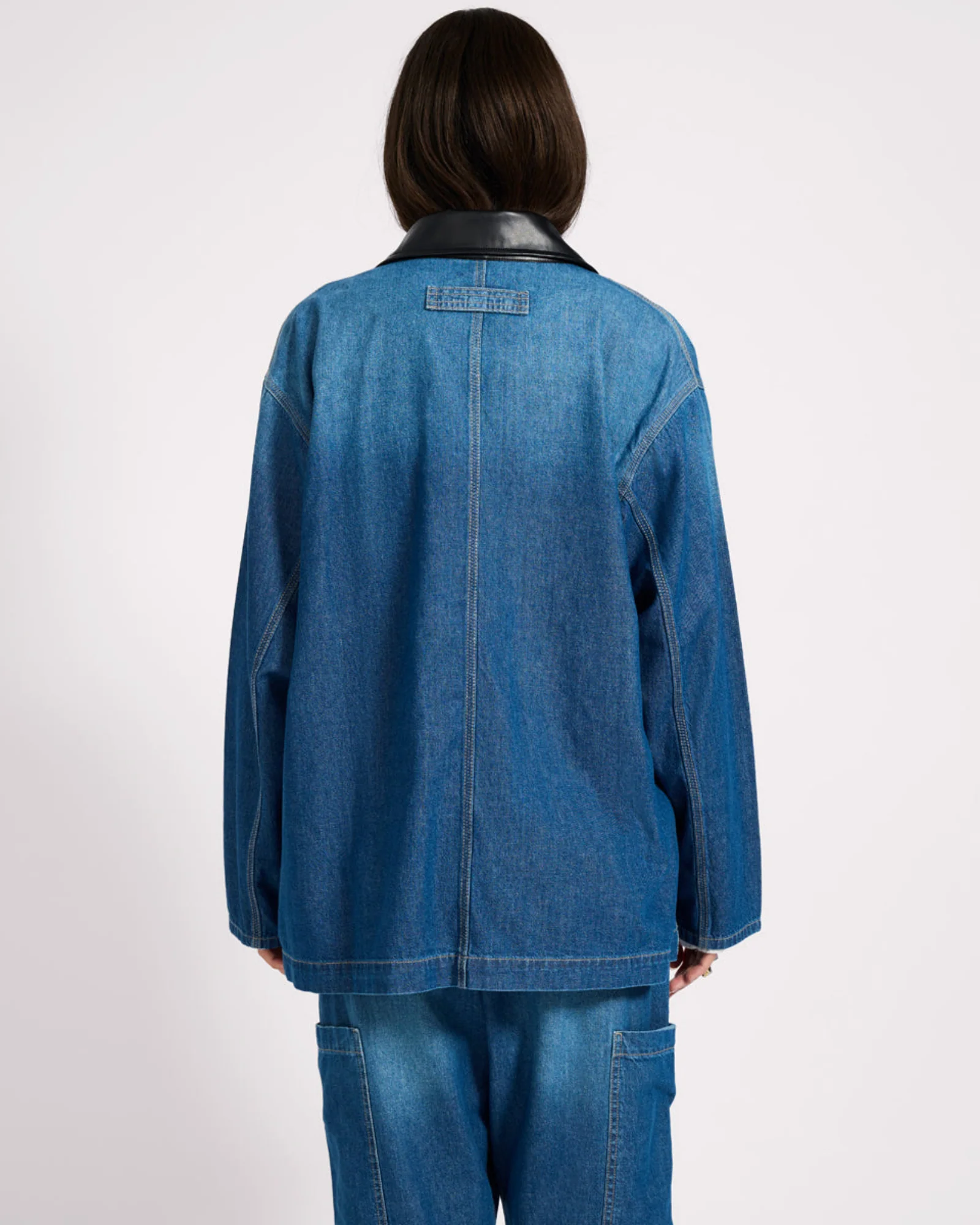 My Boyfriends Denim Shacket - Blue Pasadena - Image 6