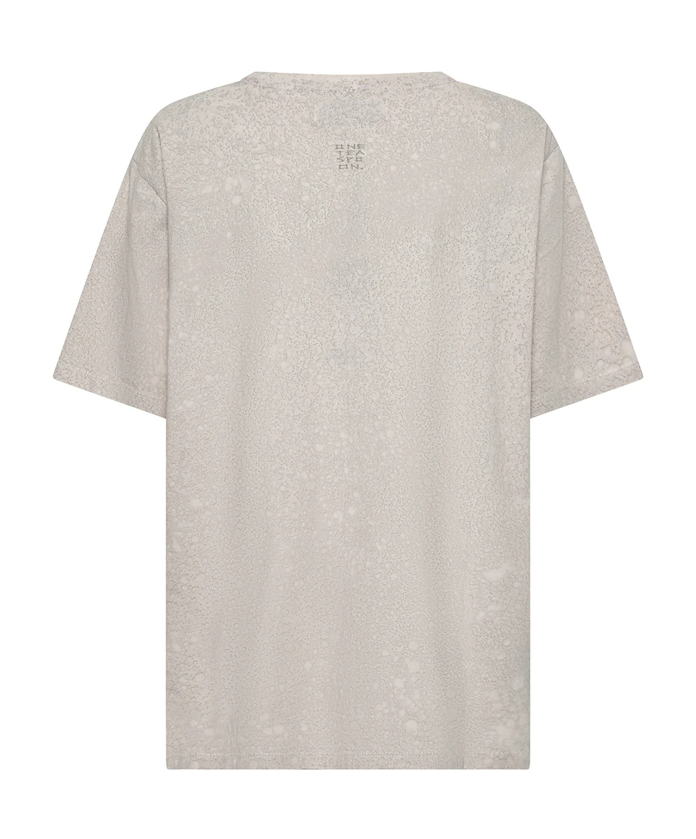 Nevermind Hand Dyed Raindrop Boyfriend Tee - Stone - Image 7