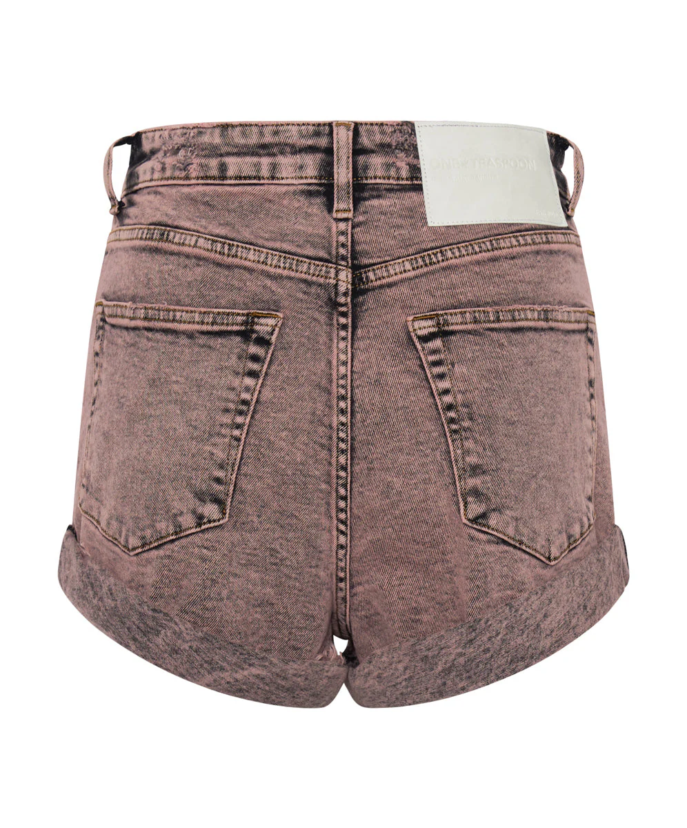 Bandits High Waist Denim Shorts - Night Haze Pink - Image 7