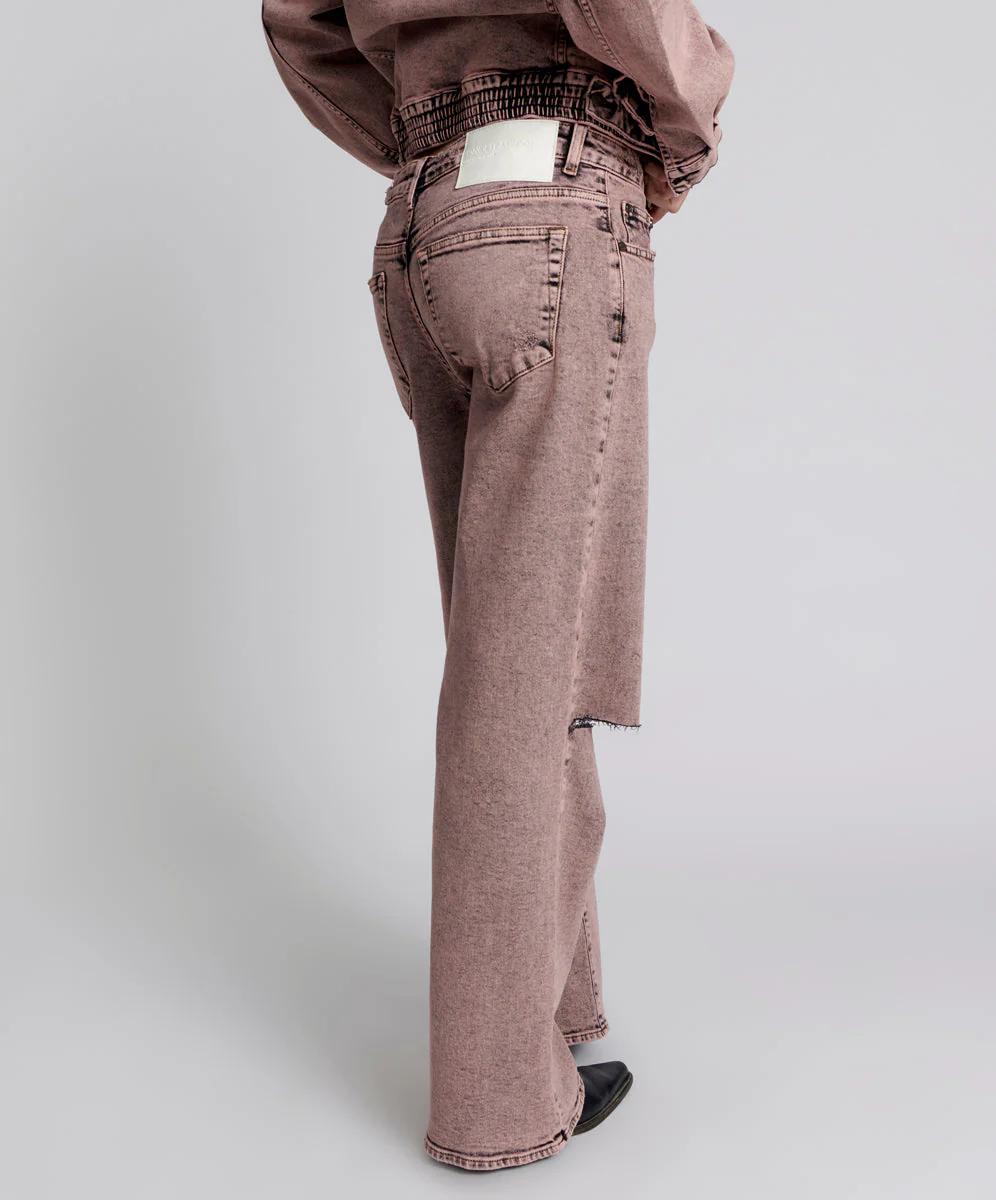 Jackson Mid Waist Wide Leg Denim Jeans - Night Haze - Image 5