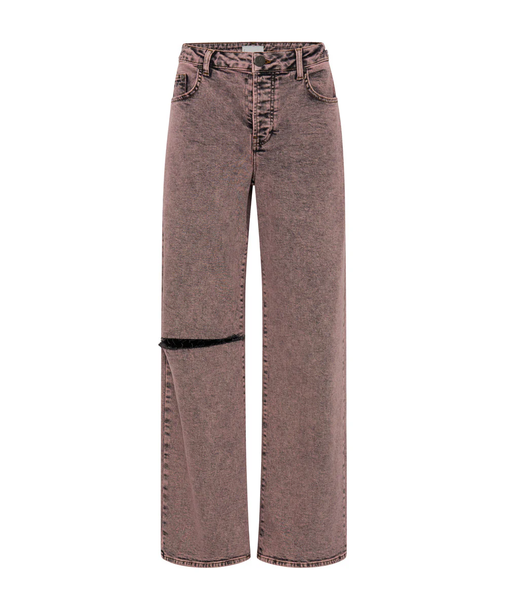Jackson Mid Waist Wide Leg Denim Jeans - Night Haze - Image 6