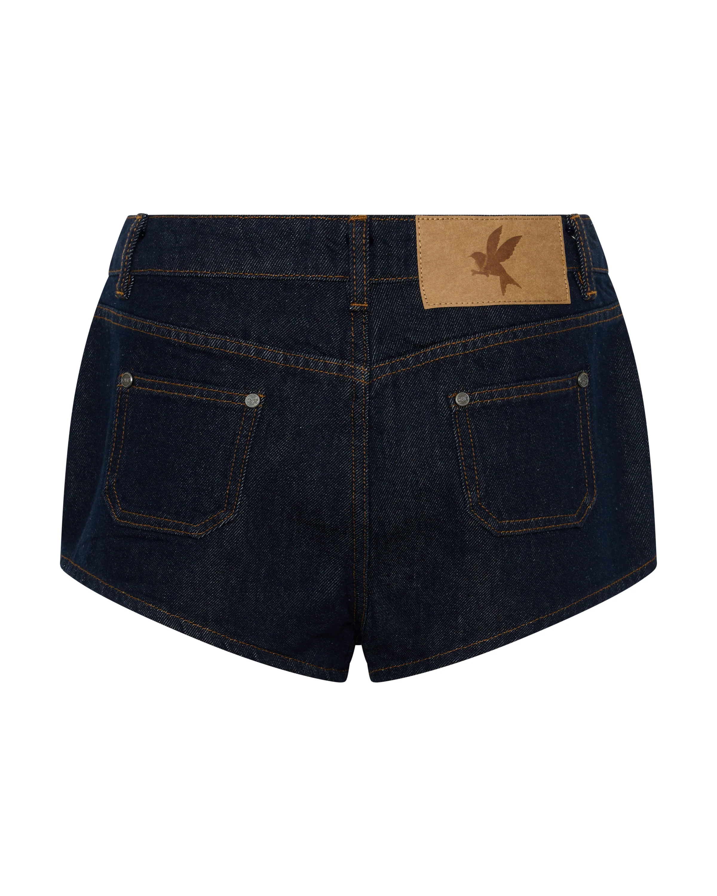 Nomad Low Waist Micro Denim Mini Shorts - Raw Indigo - Image 12