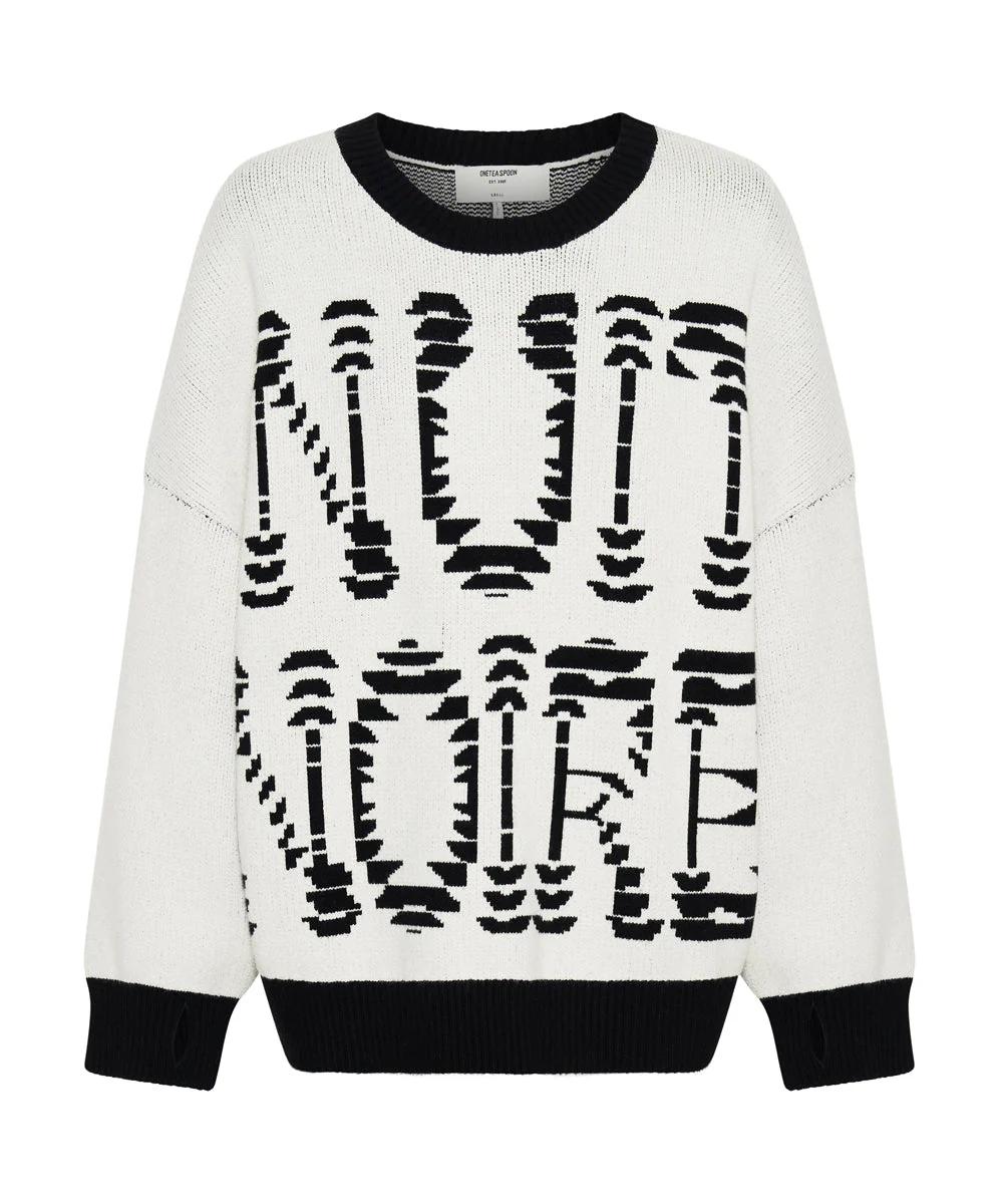 Nuit Noire Batwing Sweater - Cream - Image 5