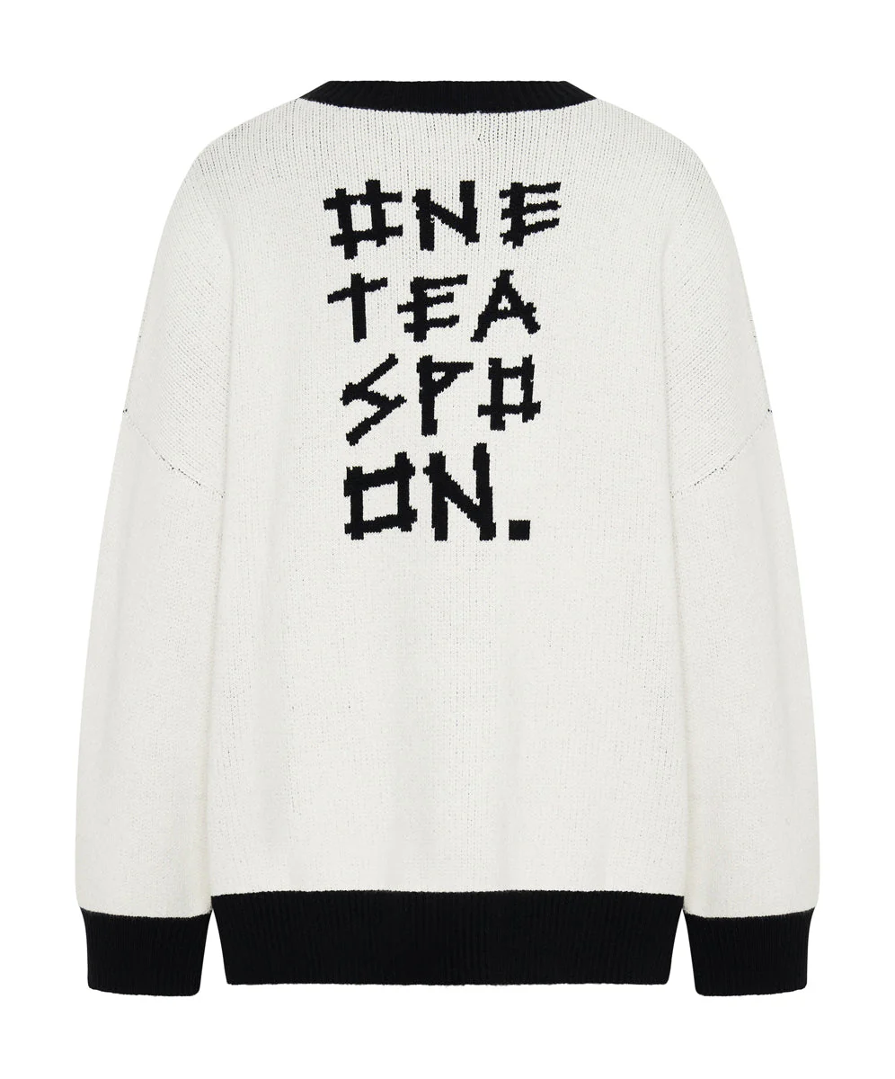 Nuit Noire Batwing Sweater - Cream - Image 6