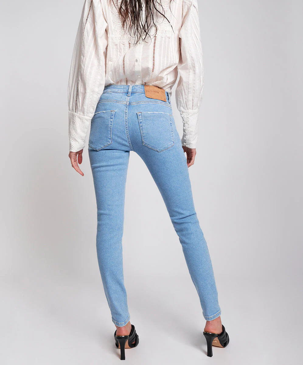 Freebirds II Low Waist Stretch Skinny Denim Jeans - Oahu Blue - Image 3