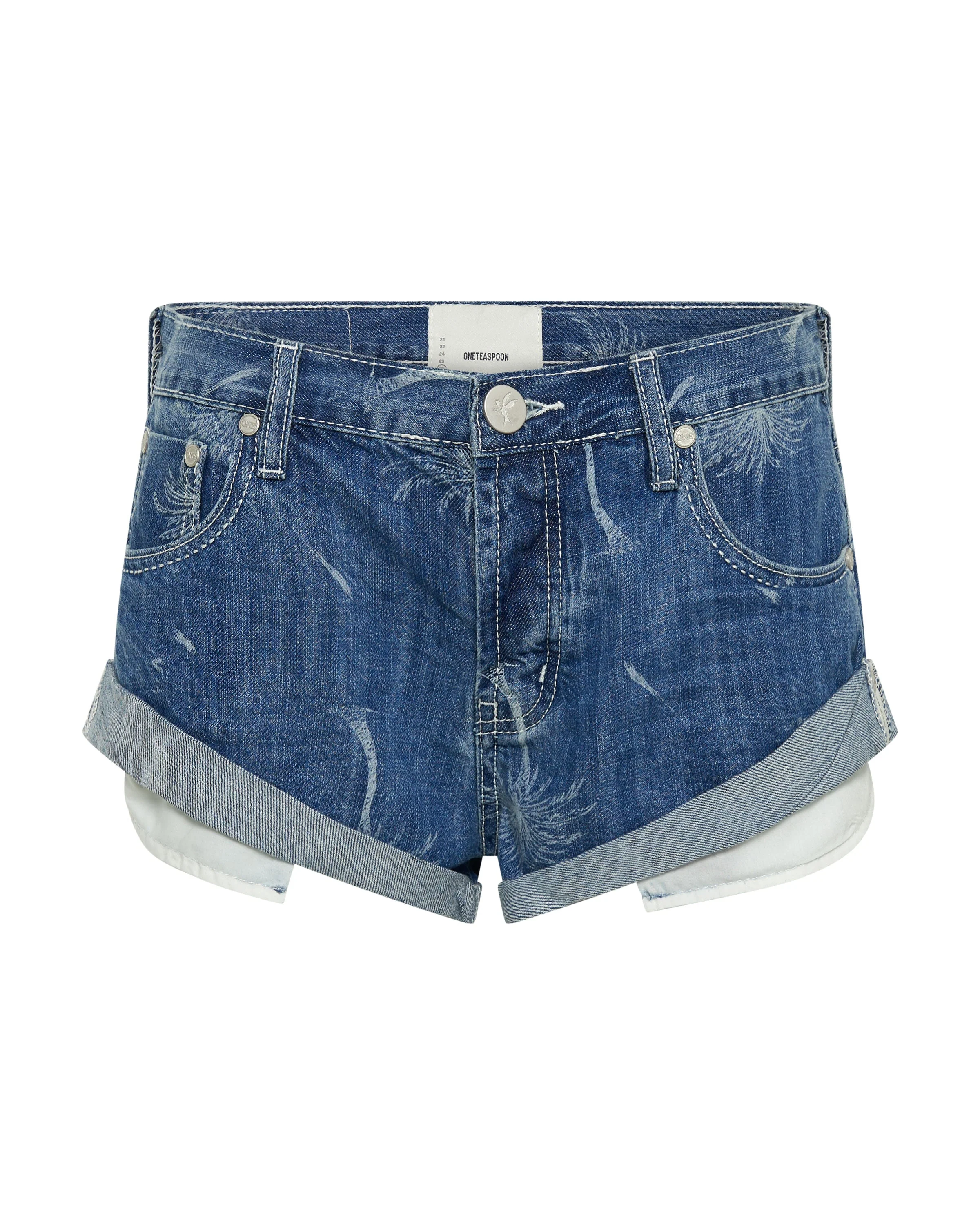 Bandits Low Waist Denim Shorts - Malibu Blue - Image 8