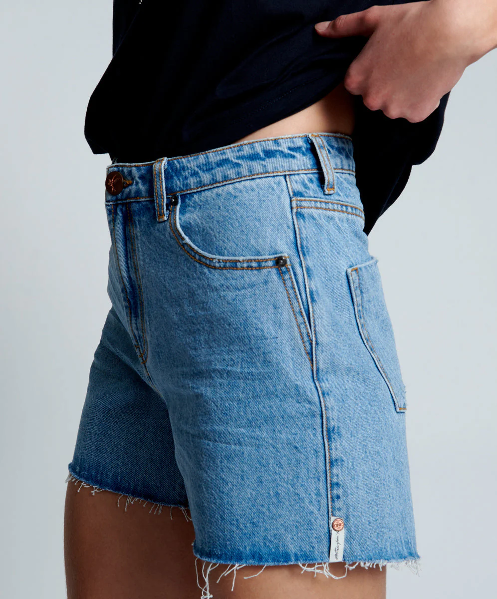 Legend Mom Fit Denim Shorts - Ocean Blue - Image 3