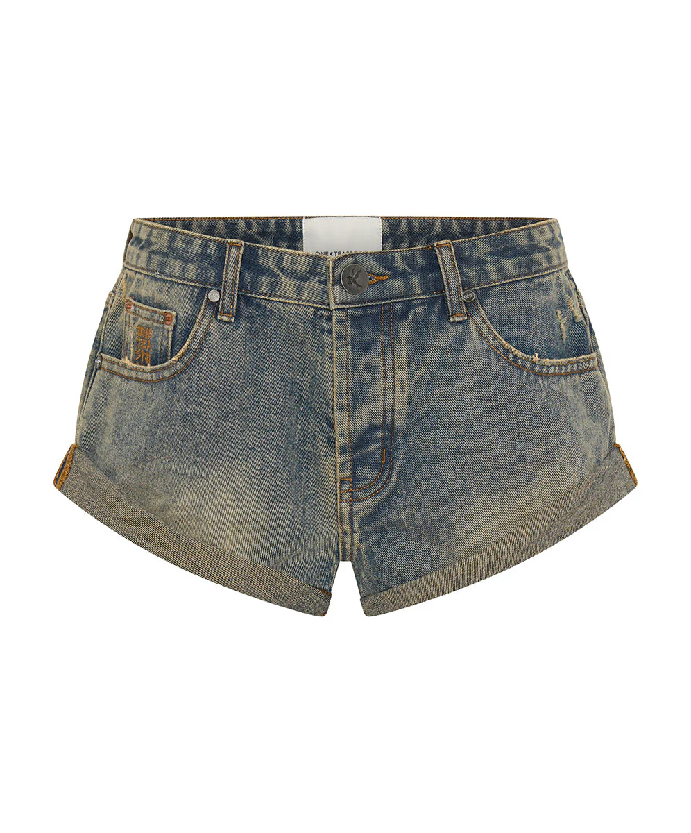 Bandits Low Waist Denim Shorts - Old Blue - Image 10