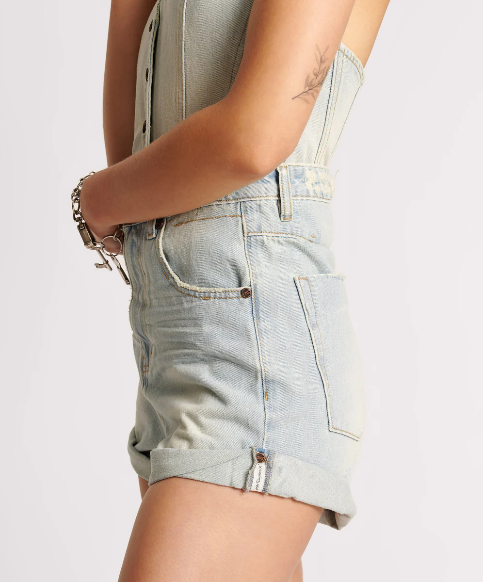 Bandits High Waist Denim Shorts - Old West - Image 3