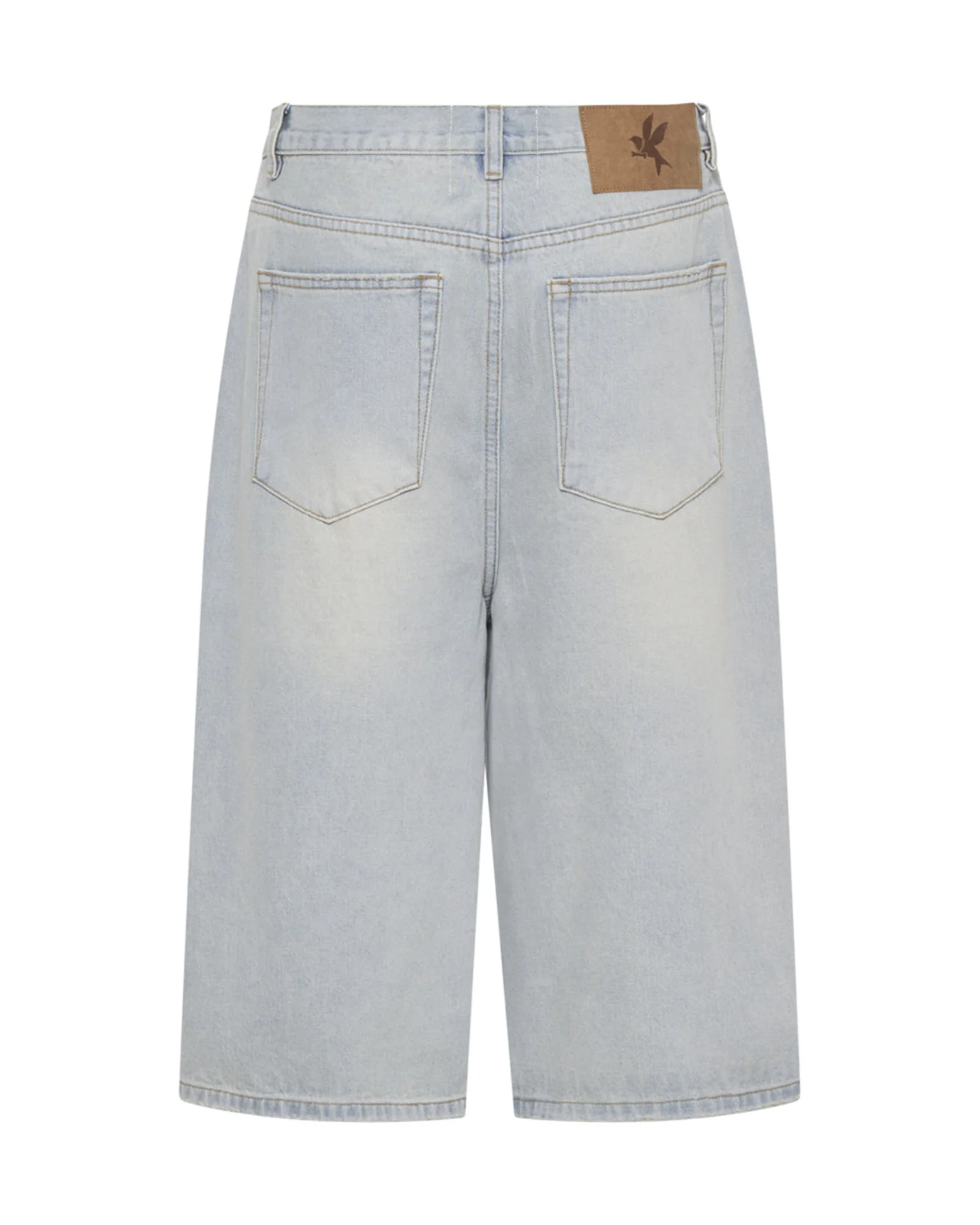 Beasties Low Waist Wide Leg Super Long Length Denim Jorts - Old West - Image 7