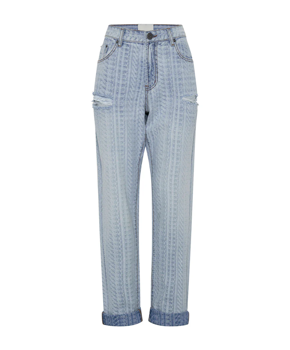 1982S High Waist Balloon Denim Jeans - Light Blue - Image 6