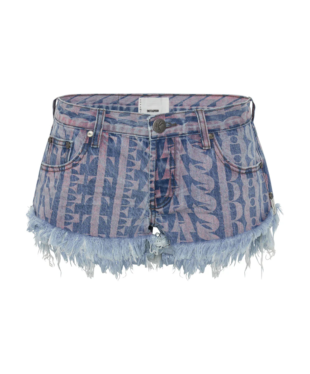 Dukes Low Waist Mini Denim Shorts - Pacifica - Image 6