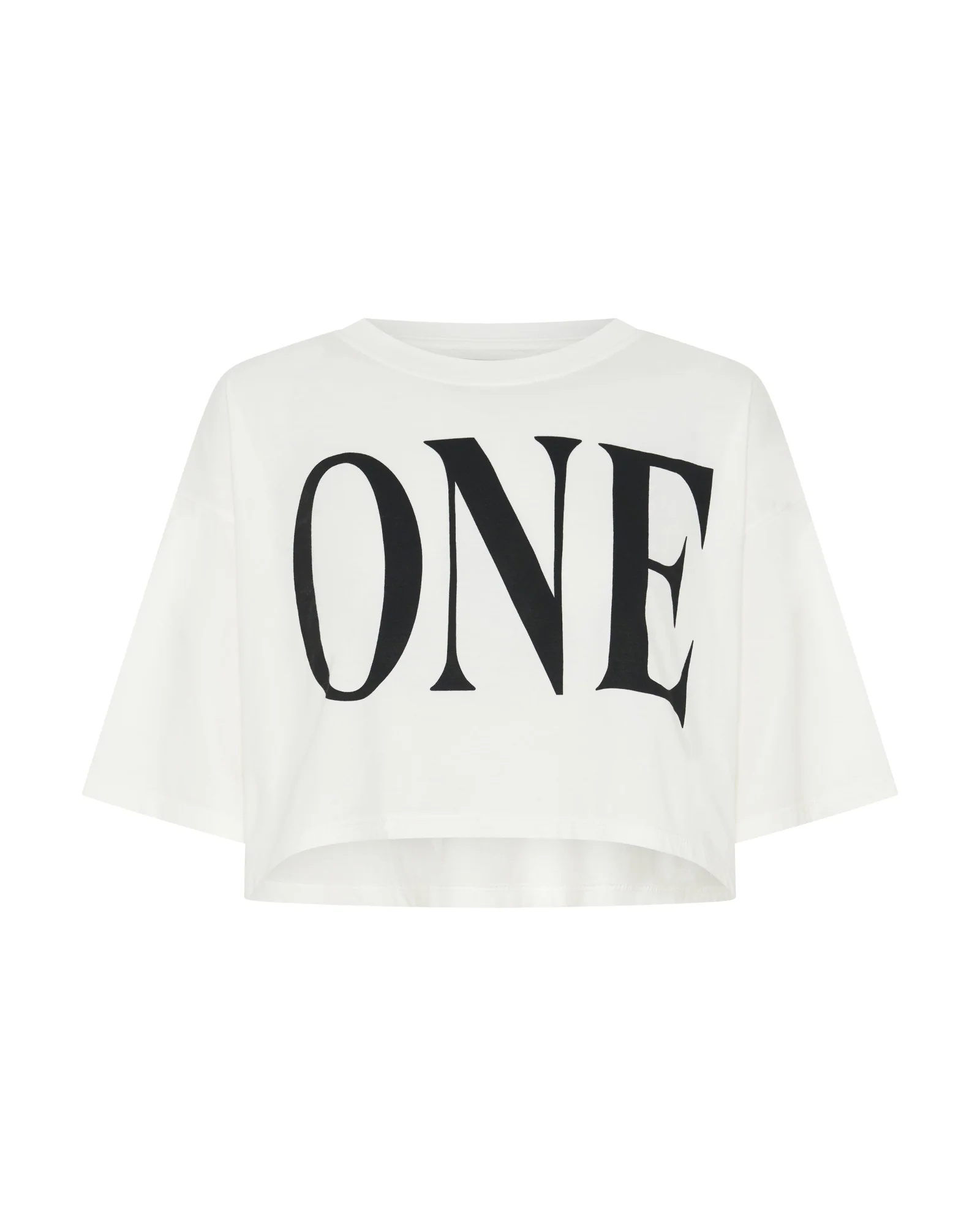 One Logo Boxy Crop Tee - Ivory - Image 9