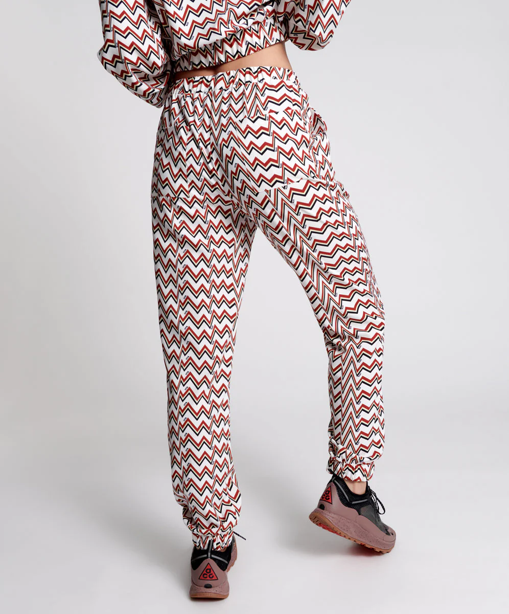 O.T.S Heartline Track Pants - Red White - Image 4