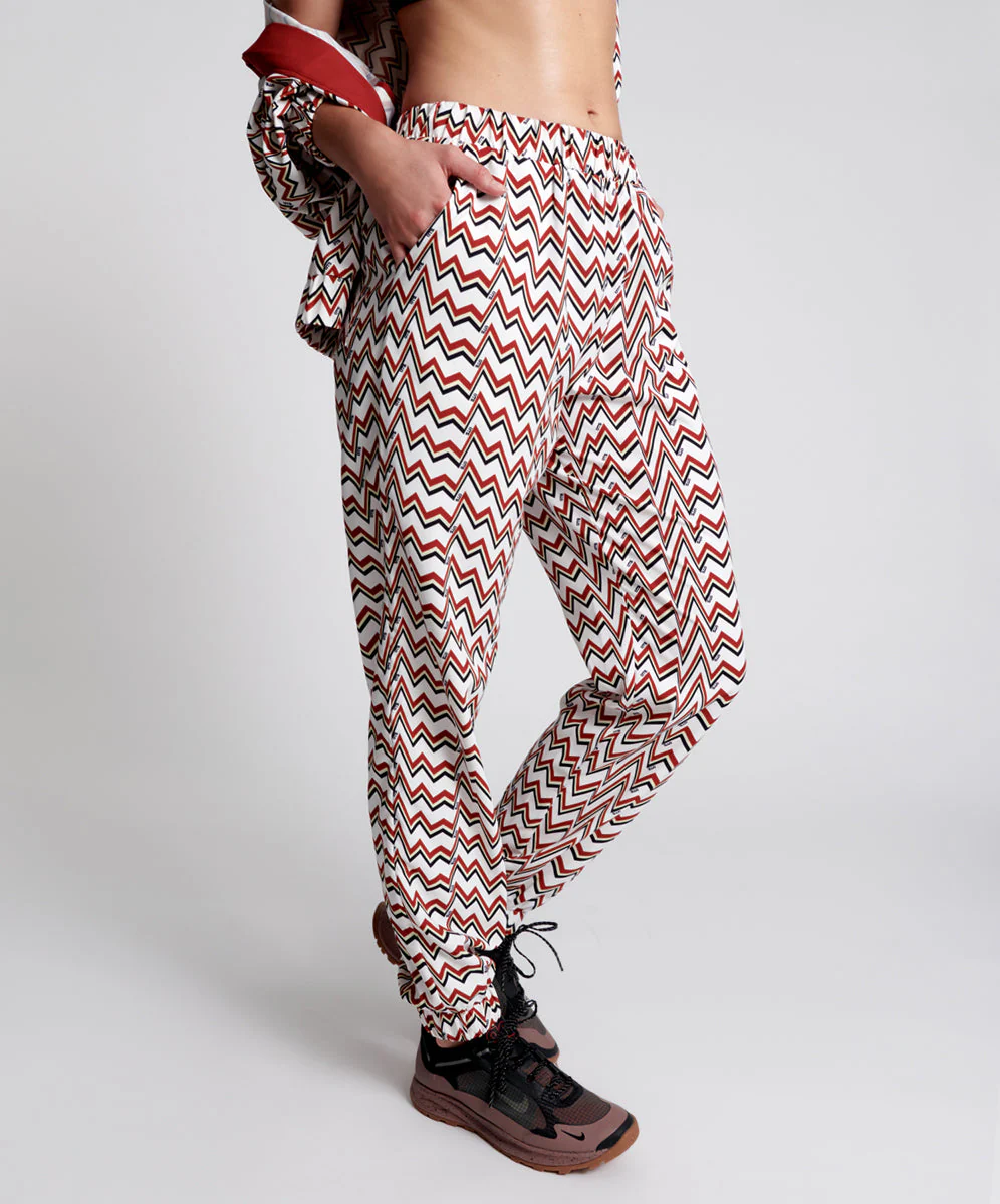 O.T.S Heartline Track Pants - Red White - Image 5