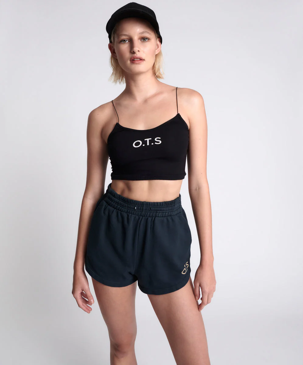 OTS HIGH WAIST HUSTLE SHORTS BLACK