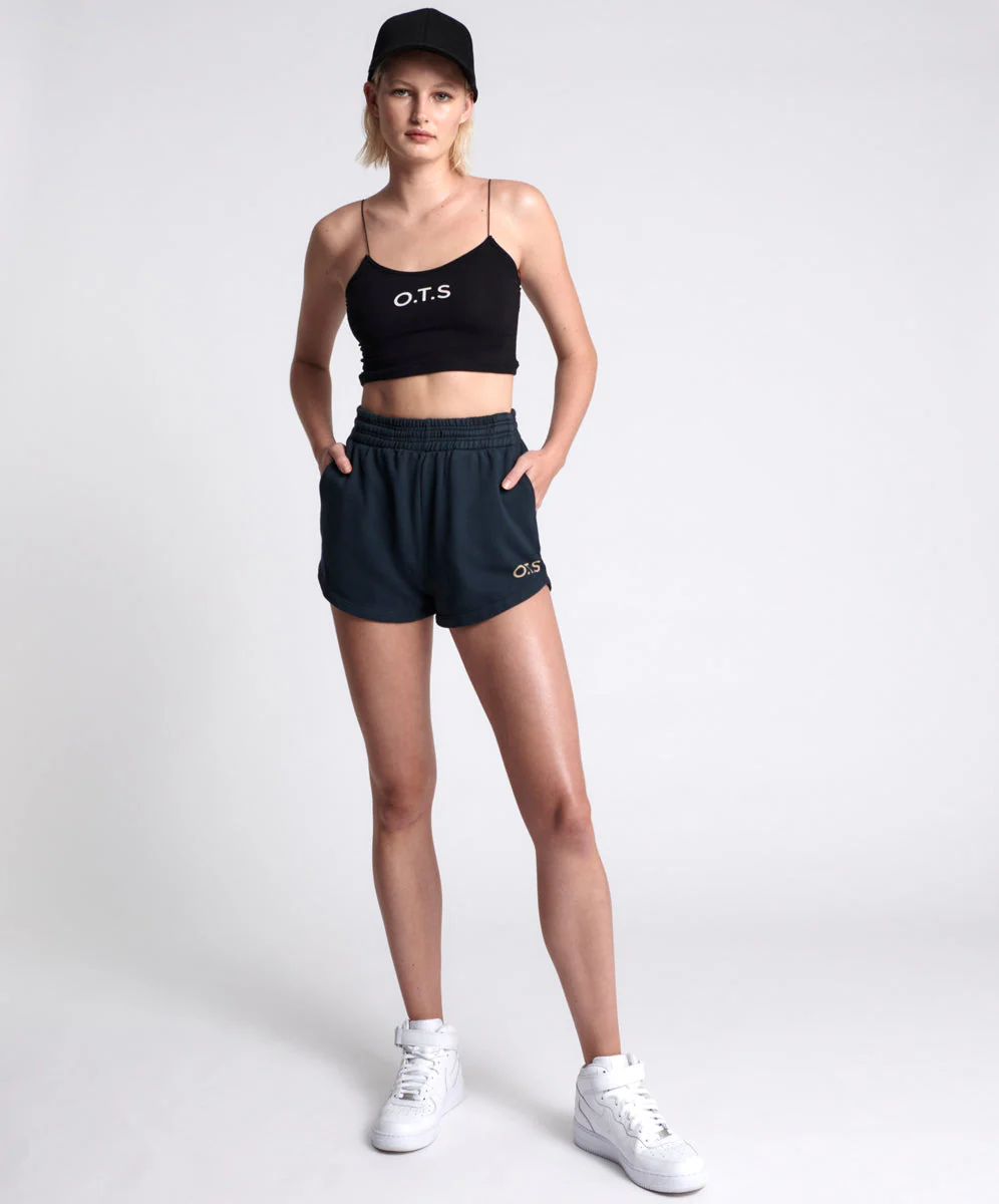 OTS HIGH WAIST HUSTLE SHORTS BLACK - Image 2