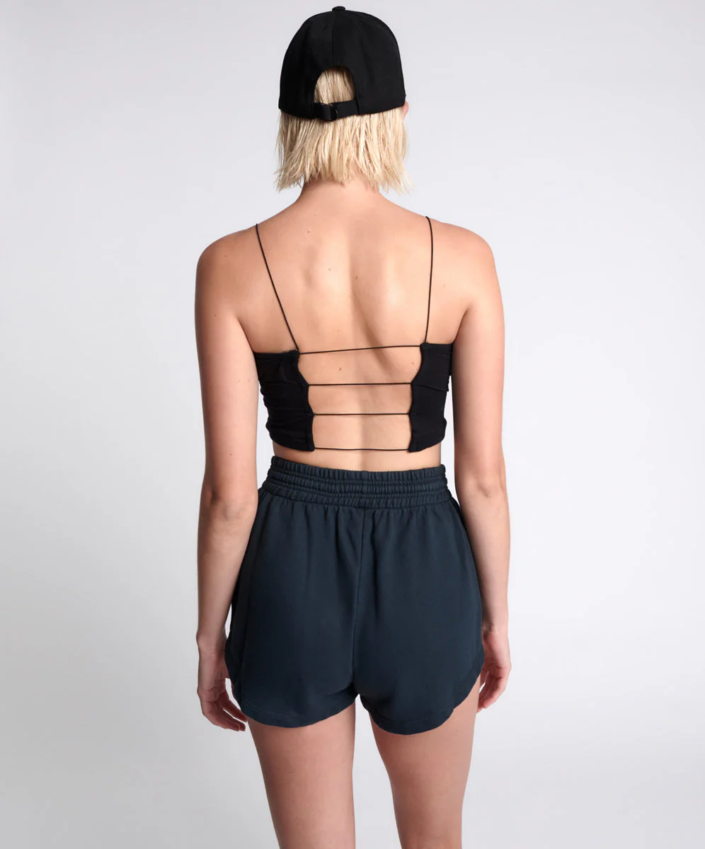 OTS HIGH WAIST HUSTLE SHORTS BLACK - Image 5