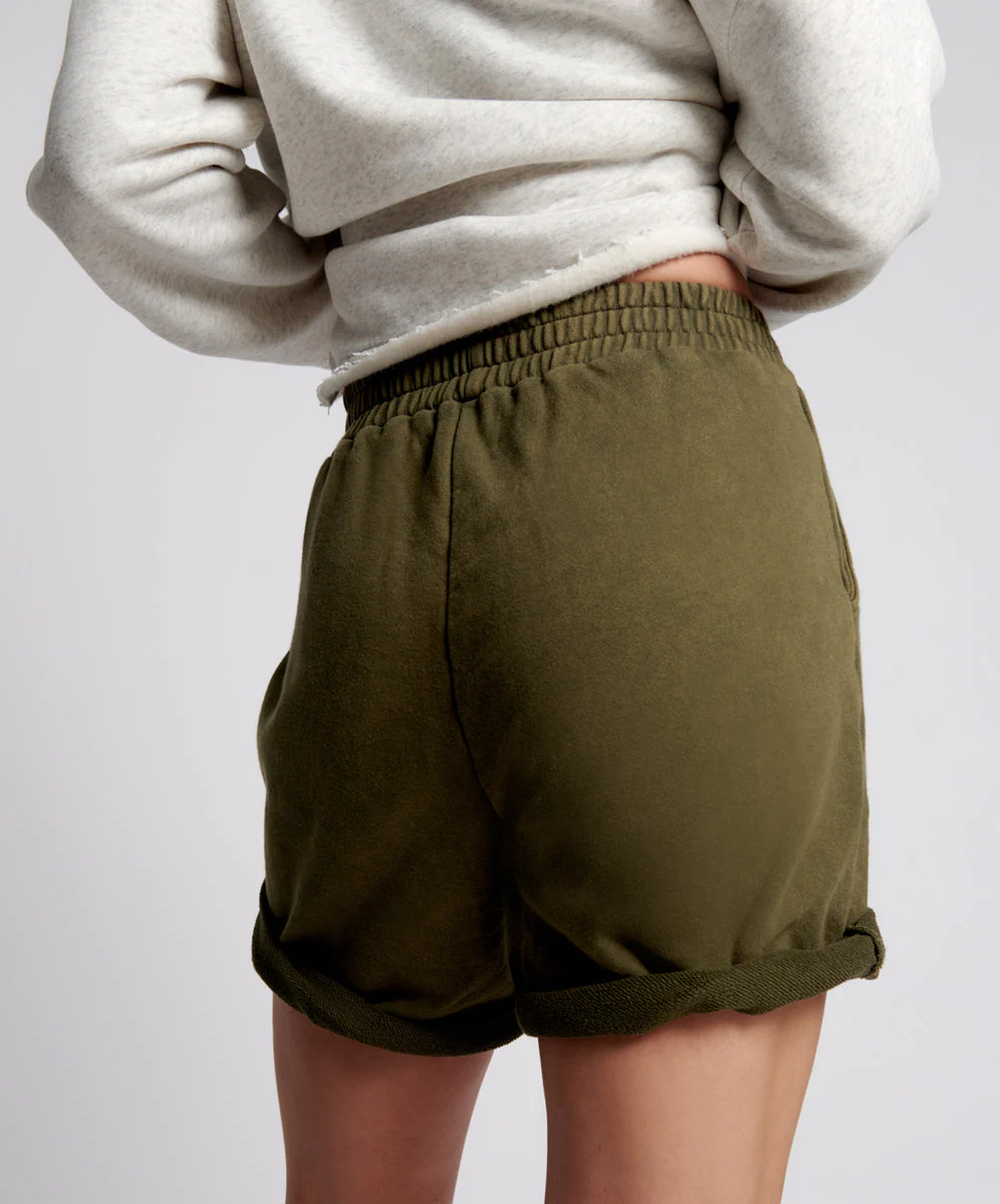 O.T.S. High Waist Kick Shorts - Khaki - Image 5