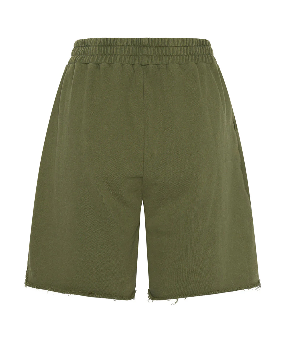 O.T.S. High Waist Kick Shorts - Khaki - Image 7