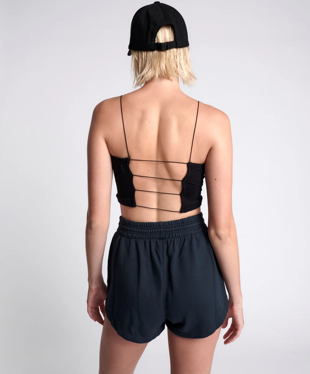 OTS STRING BACK BOXER CROP BLACK - Image 5