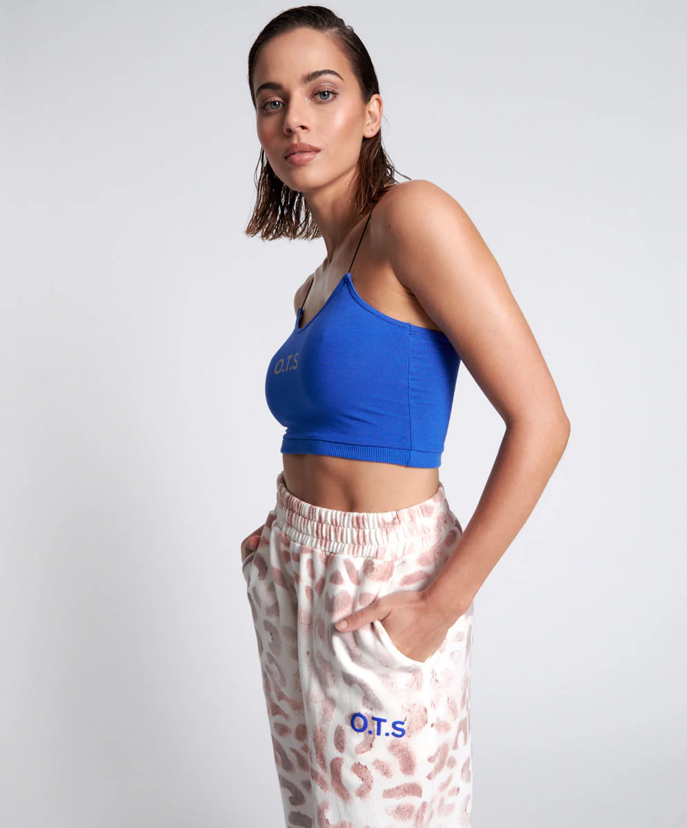 O.T.S String Crop Top - Electric Blue - Image 3