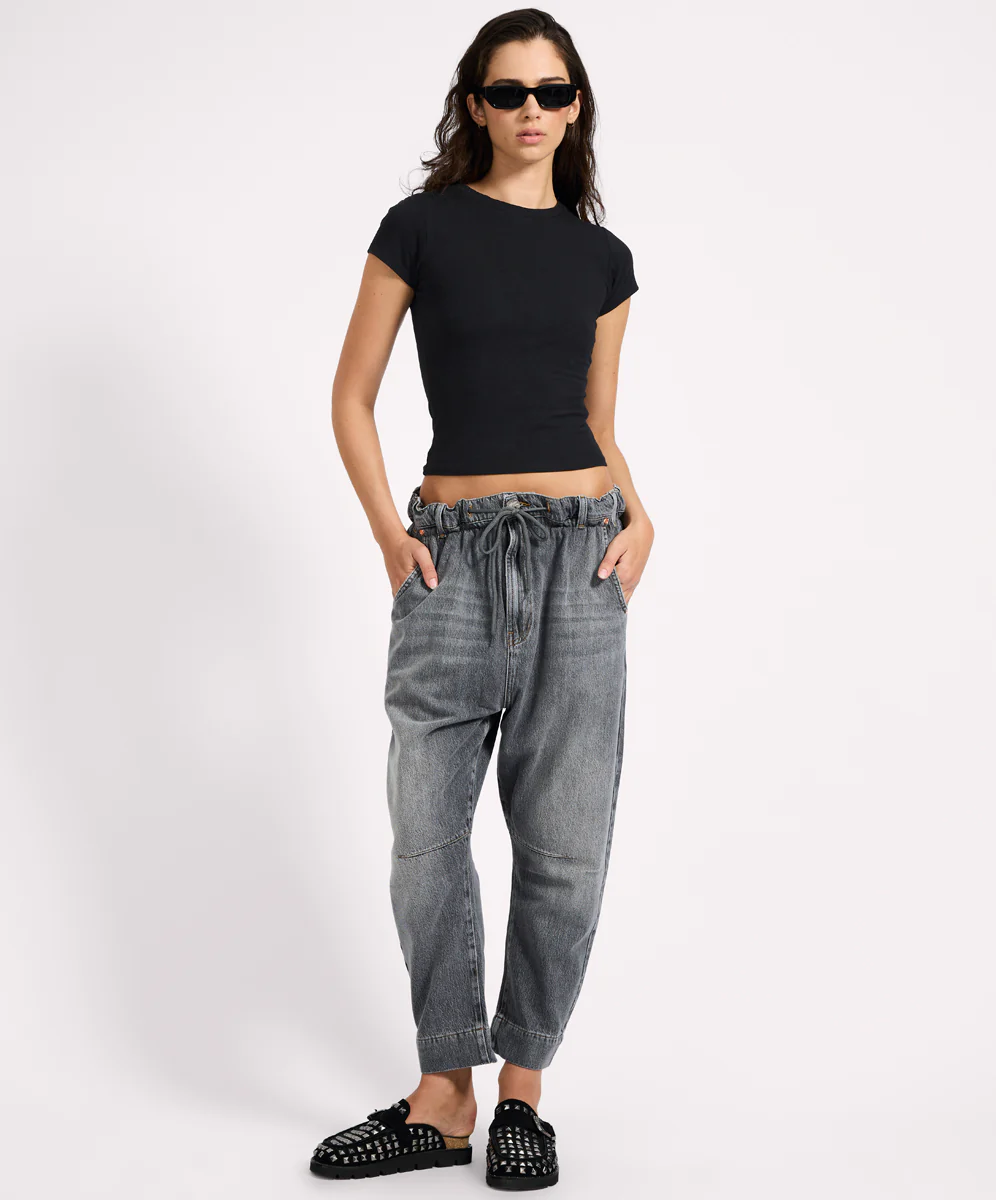 Outcasts Low Waist Drop Crotch Harem Denim Jeans - Image 9