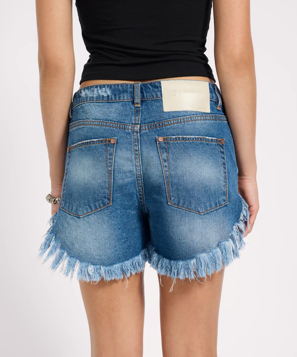 Outlaws Low Waist Mid Length Denim Shorts - Image 6
