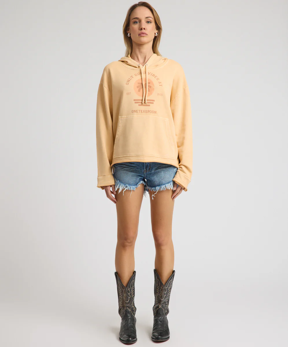 Outlaws Mid Waist Mid Length Denim Shorts - Badlands Blue - Image 2