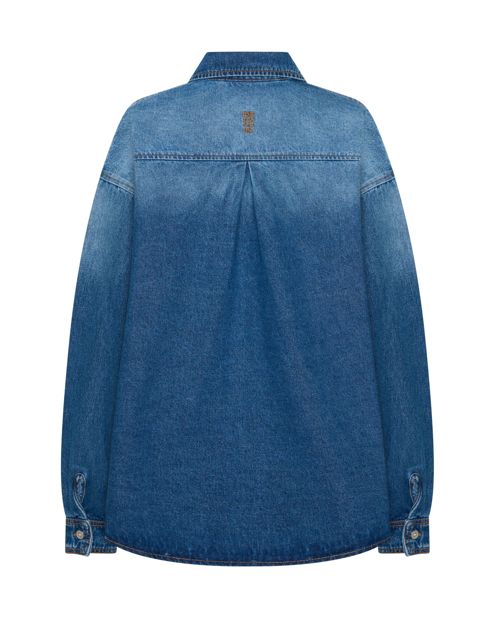 Oversized Denim Shirt - Pacifica Blue - Image 14