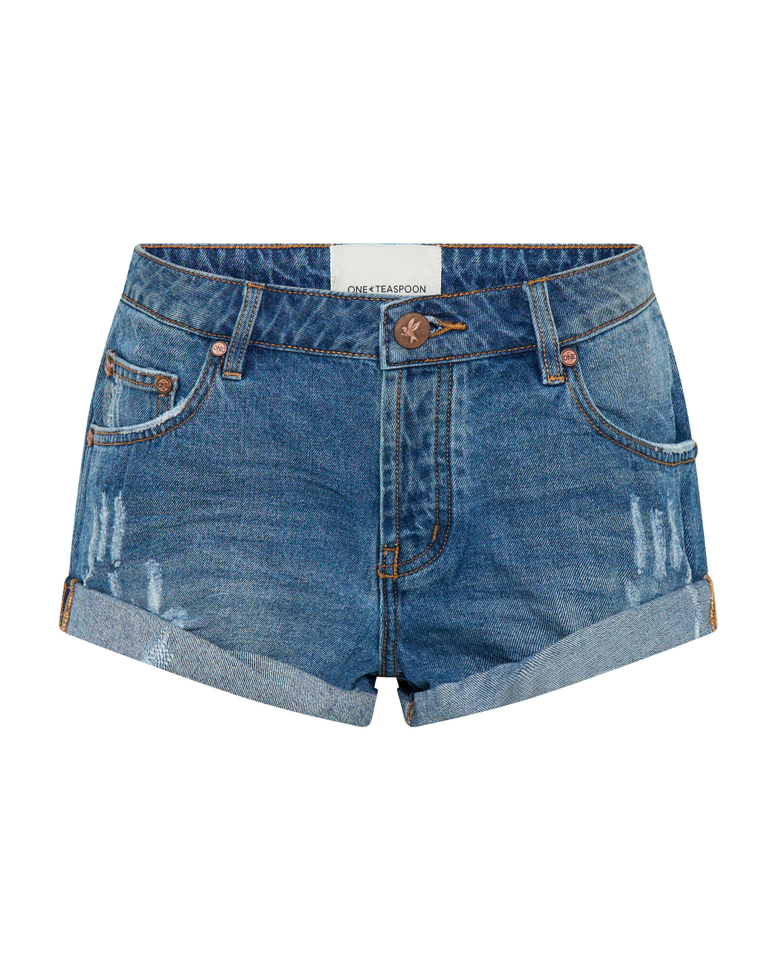 Bandits Low Waist Denim Shorts - Pacifica Blue - Image 8