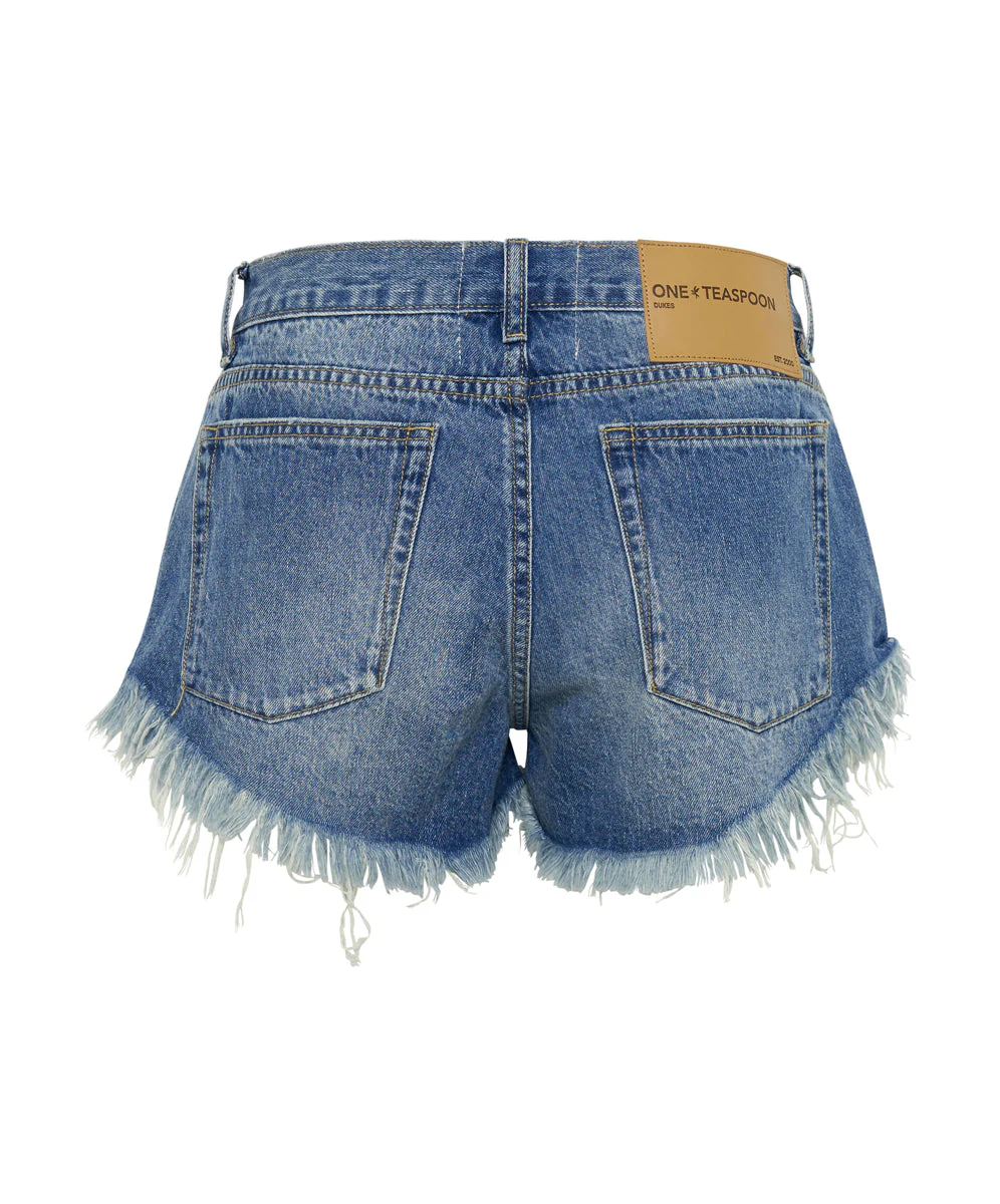 Dukes Low Waist Mini Denim Shorts - Pacifica - Image 7