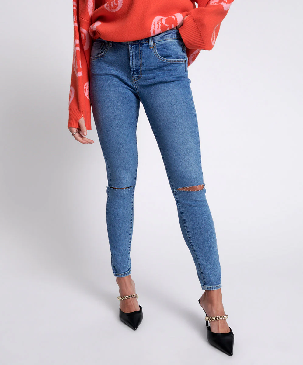 Freebirds Ii High Waist Stretch Skinny Denim Jeans - Pacifica - Image 3