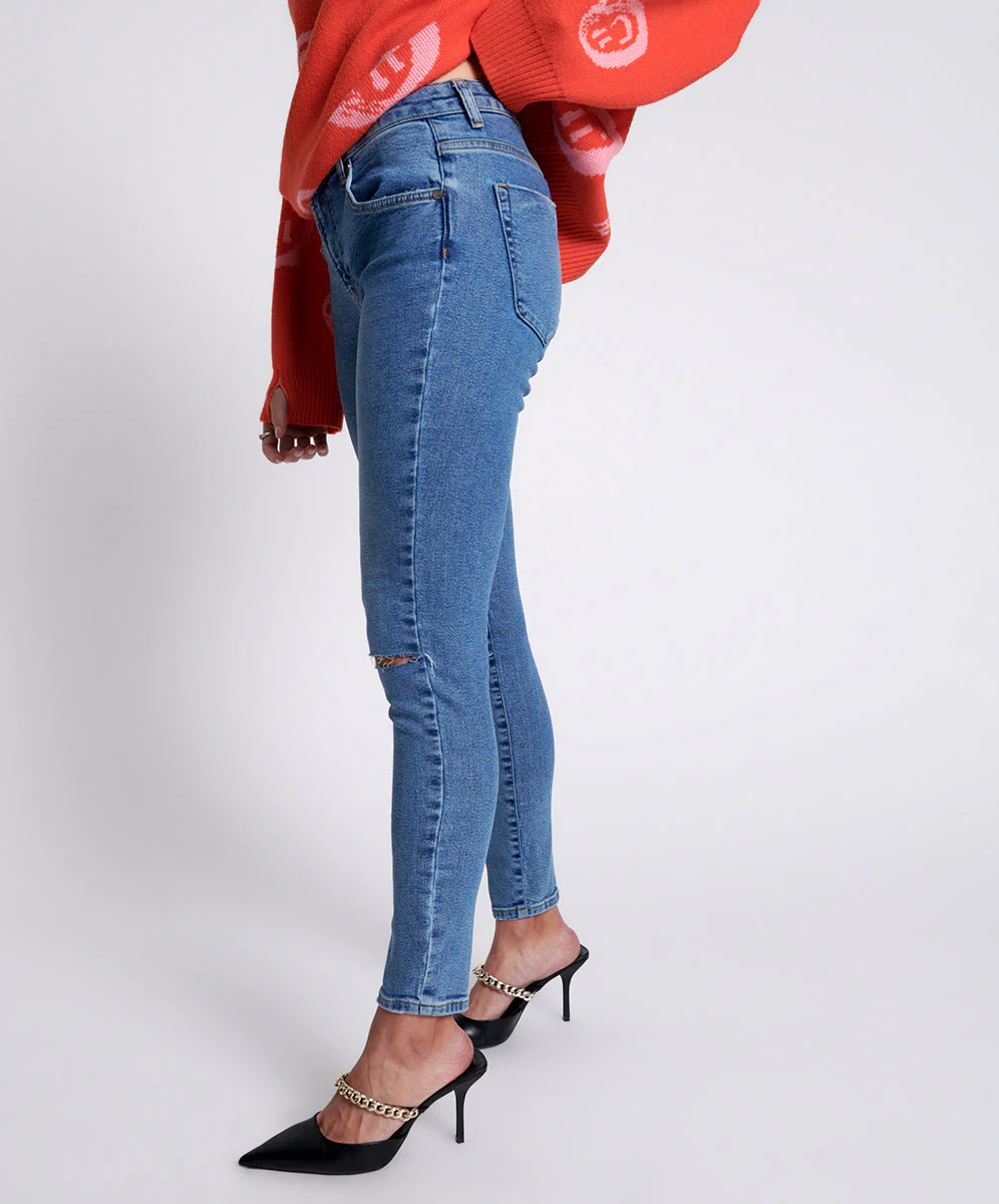 Freebirds Ii High Waist Stretch Skinny Denim Jeans - Pacifica - Image 4
