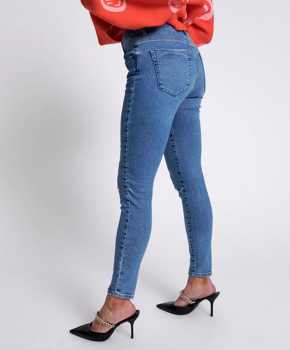 Freebirds Ii High Waist Stretch Skinny Denim Jeans - Pacifica - Image 5