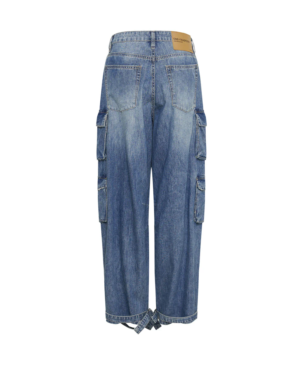 Epic Cargo High Waist Denim Jeans - Pacifica - Image 7