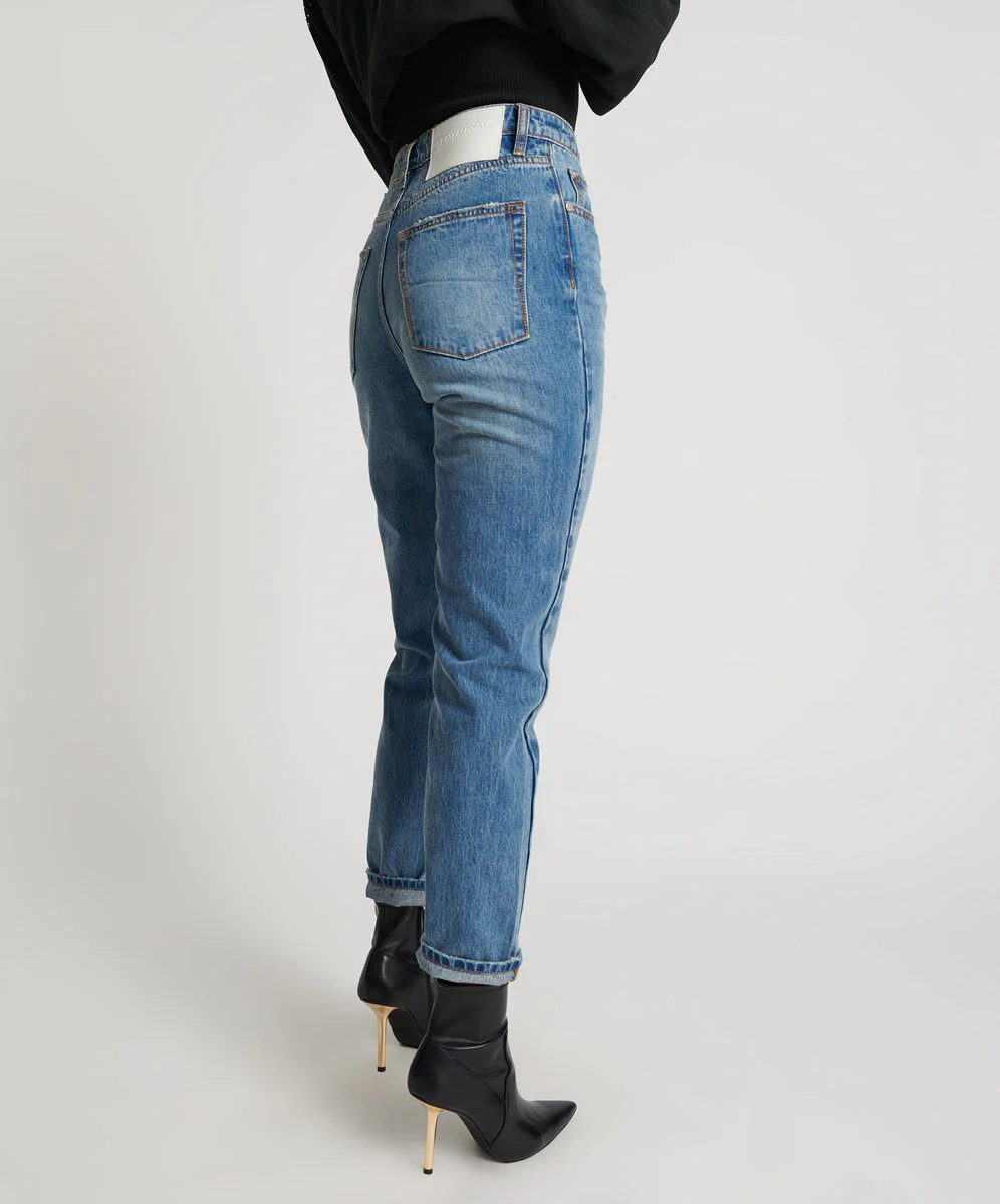 Legends High Waist Straight Leg Denim Jeans - Pacifica - Image 5