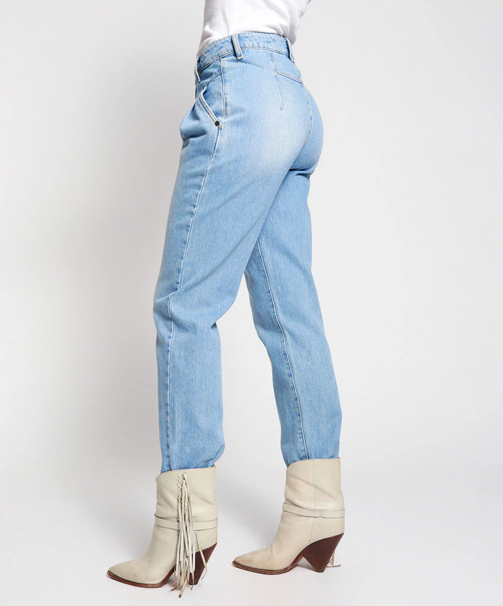 Streetwalkers High Waist Straight Leg Trouser Denim Jeans - Pacifica - Image 3