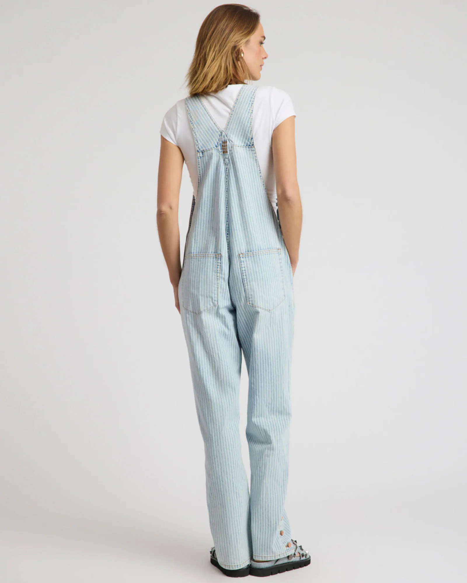 Painters Classic Long Length Denim Overalls - Summer Stripe - Image 6
