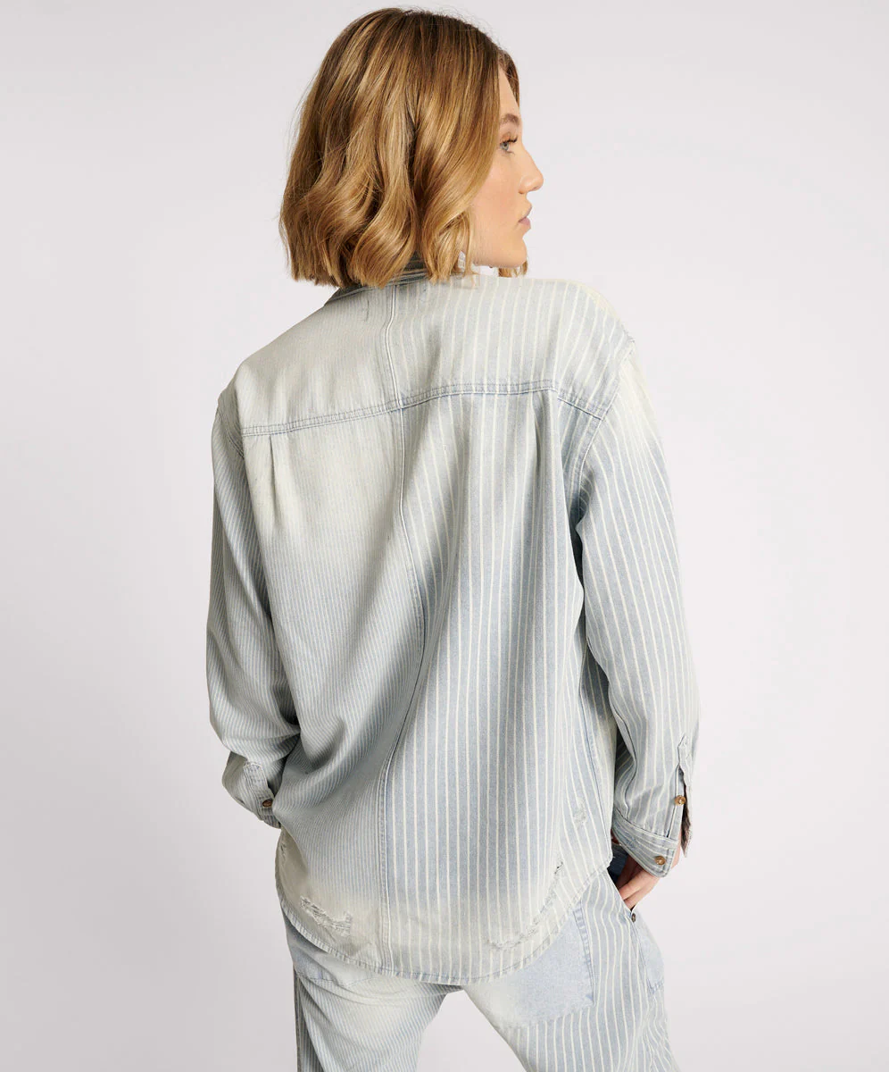 Everyday Denim Shirt - Painters Stripe - Image 4