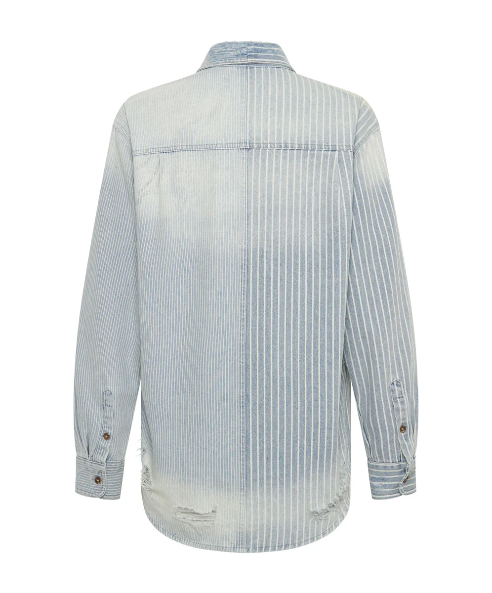 Everyday Denim Shirt - Painters Stripe - Image 7